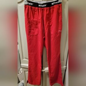 Grey's Anatomy red scrub pants